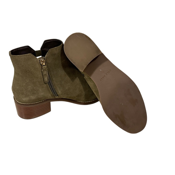 Cole Haan Women's Haidyn Boots Dark Olive Suede Size 6B - Picture 8 of 11